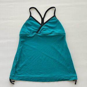 Lululemon Womens Sequence Power Tank Top in Blue Size 4 with Size Dot